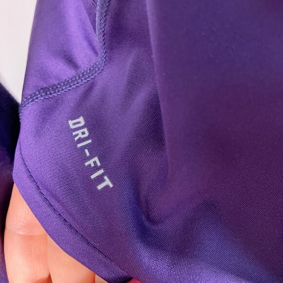 Nike Dri-Fit Full Zip Running Jacket Purple Lime M Reflective Pockets 384423-535 - Picture 3 of 16